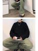 Herren Cardigan im koreanischen Stil mit Kreuzstich: Herbst/Winter Lässiger Strickpullover mit Rundhalsausschnitt, inspiriert von Hongkong.