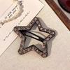 Hairpins Rhinestones Shining Hollow Five-Pointed Star Shape Hair Clips Stable Non-Damaging Hair