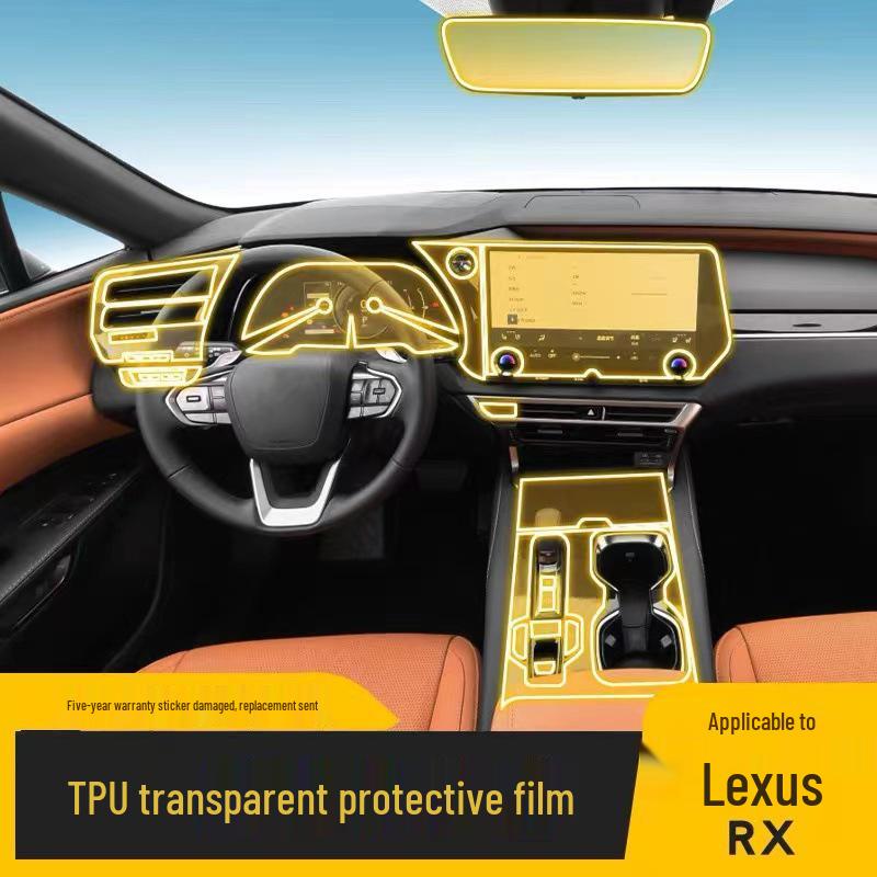 Lexus RX350h Center Console Screen Protector: Interior Film for 2023-2024 Models