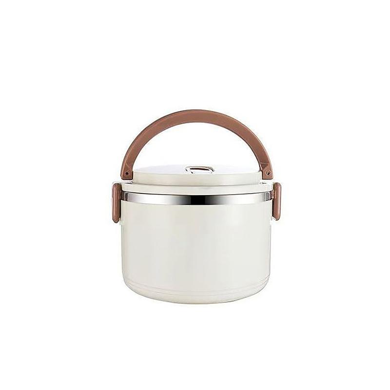 

4-слойный ланч-бокс бенто из нержавеющей стали, большой вместимости, с термоизоляцией, портативный, контейнеры для еды для студентов и офисных работников 11CM белый