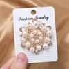 Dress Brooch Faux Pearl Rhinestone Flower Brooch, Retro Lapel Pin for Oxidation Resistant Wedding Party Bridal Shower, Women Girls Clothing