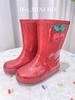 MINI DD2026 Children's Princess Rain Boots - Waterproof, Anti-slip, Mid-calf Shoes for Toddlers & Girls
