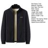 Giacca Invernale da Uomo Cappotto Autunnale Ispessito Peluche Caldo Collo Alto Cardigan Largo Manica Lunga Monocolore Chiusura Lampo Tasche Conservazione del Calore
