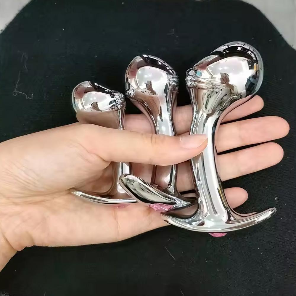 Metal Steel G-spot Anal Butt Plug Prostate Massager Probe Sex Toys for Men Women