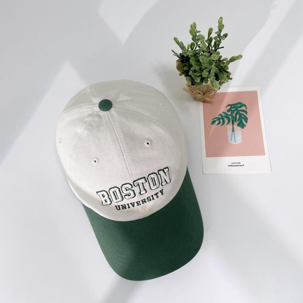 Unisex Basic Daily Baseball Cap Boston Color Block Ball Cap