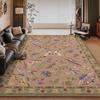 Retro Style Living Room Decoration Large Carpet Plant Flower Printed Carpet Sofa Bedroom Bedside Non Slip Foot Pad