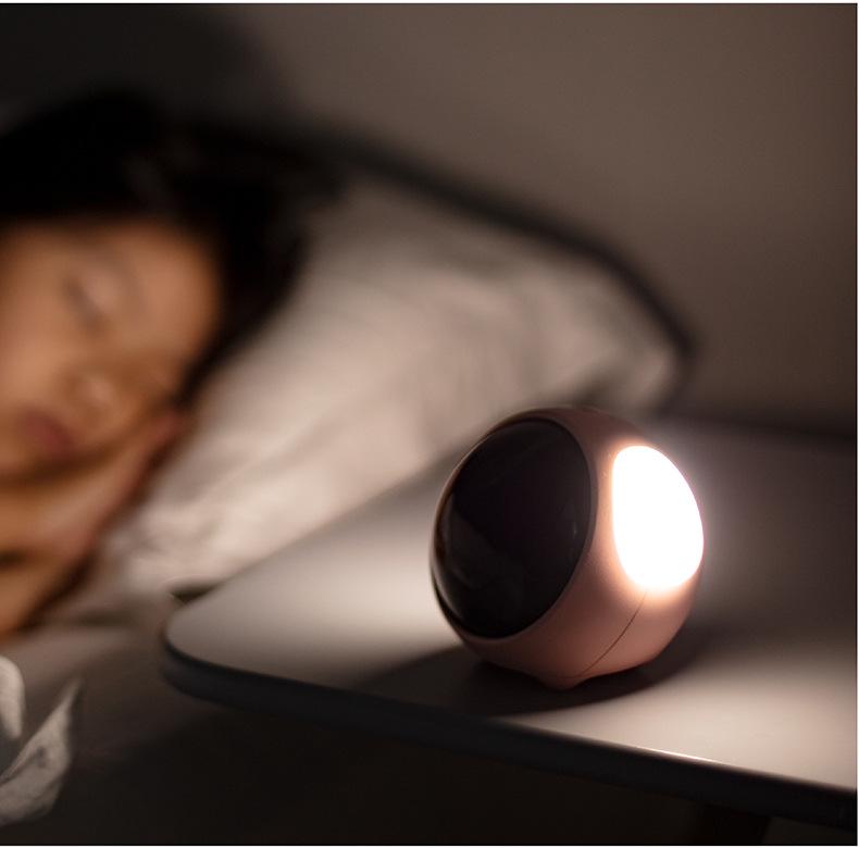 Multifunctional Cartoon Night Light Alarm Clock with Sound Control and USB Charging for Kids