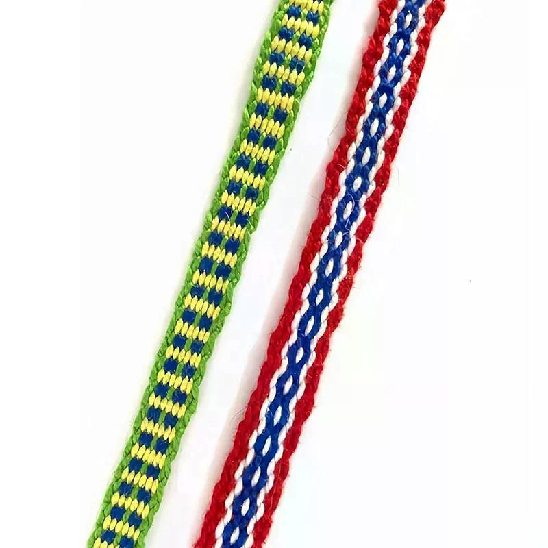 Tissage en bois portable métier à tisser à lamelles rigides métier à tisser à sangle dorsale kit pour débutant pour la fabrication de bracelets, sacs, ceintures et sangles d'appareil photo