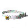 Heart-Shaped Cat Collar with Copper Bell and Adjustable Cotton-Polyester Strap