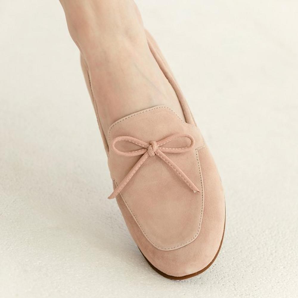 Elizabeth Stewart Suede Ribbon Loafer Ebal157130 Pink/235