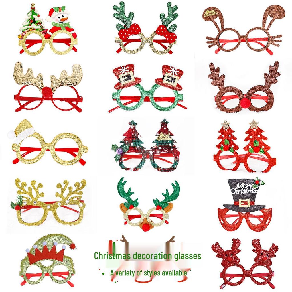 Festive Christmas Eyeglass Frames for Adults & Kids - Creative Holiday Party Accessories & Gifts