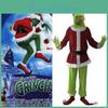 Auffälliges Grinch Cosplay Kostümset für Halloween-Maskeraden