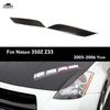 JDM Styl Skutečné Karbonové Obočí na Světlomety Dekorativní Samolepky na Auto pro Nissan 350Z 2003 2004 2005 2006 Obočí na Přední Světla Z33