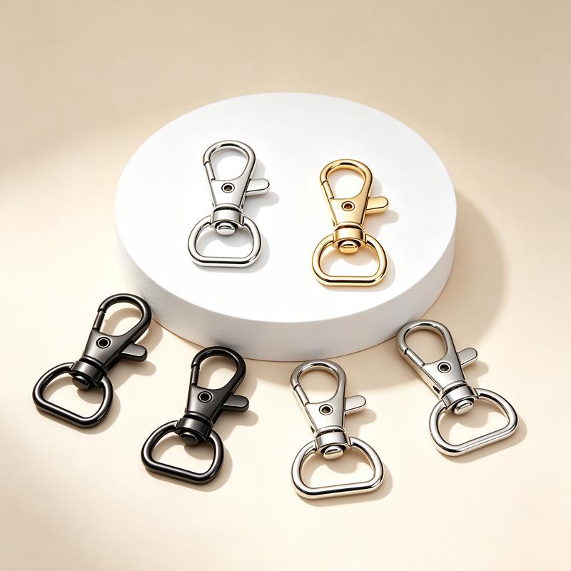 Zinc Alloy Fish Mouth Buckle for Dog Luggage, Shoulder Straps, Keychains, and Webbing.