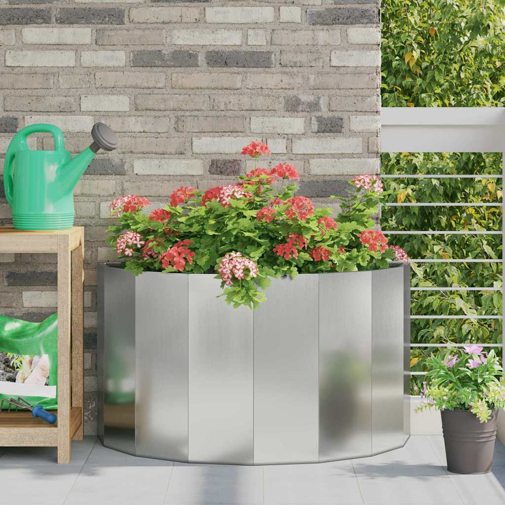 Plant Pot Silver 90 X 45 X 50 Cm Galvanized Steel