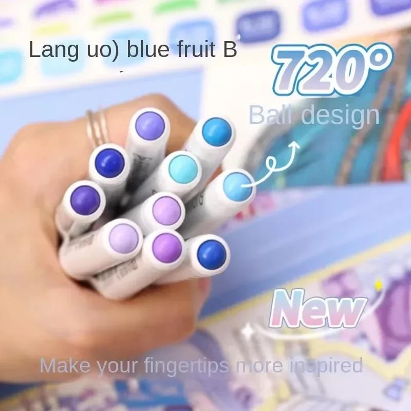 Languo 207/9 Colors Direct Liquid Color Acrylic Paint Pens Brush Marker Pen Painting DIY Card School Art Supply Stationery