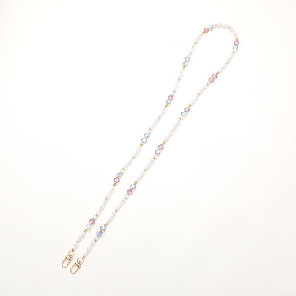 Flower Beads Crossbody Phone Strap Bag Chain Hanging Rope Mobile Phone Lanyard Long Antilost Phone Neck Straps