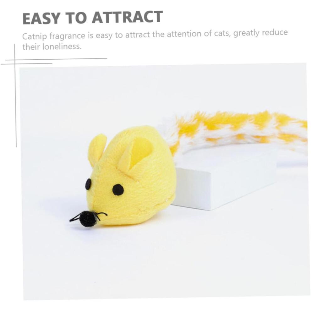 Catnip Plush Mouse Shaped 3Pack For Indoor Cats, Interactive Soft Toy, Durable Catnip Toy, Promotes Activity