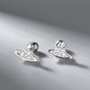 Silver Color Clover Zircon Stud Earrings for Women Sweet Exquisite Screw-Back Ear Piercing Jewelry Birthday Party Gifts