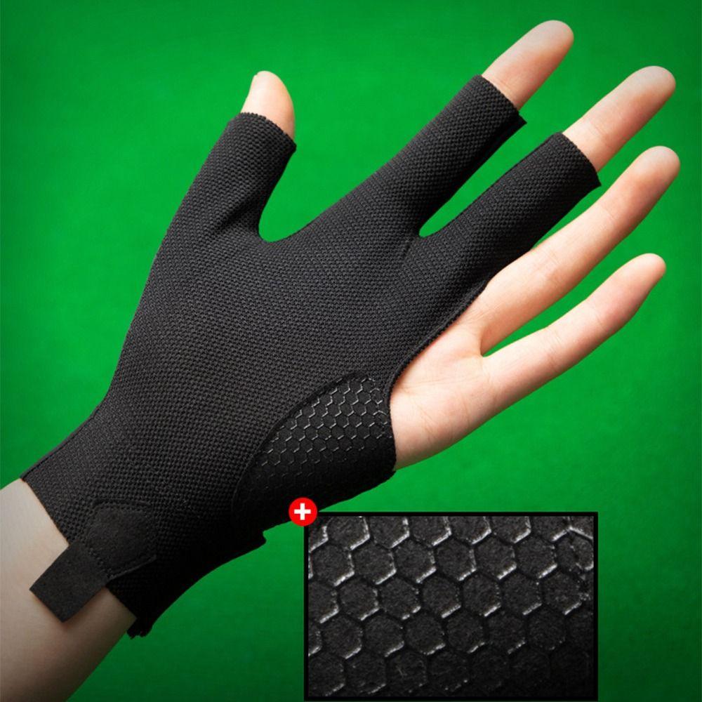 Three Finger Left Hand Billiards Gloves Unisex Billiard Training Gloves  Billiard Training