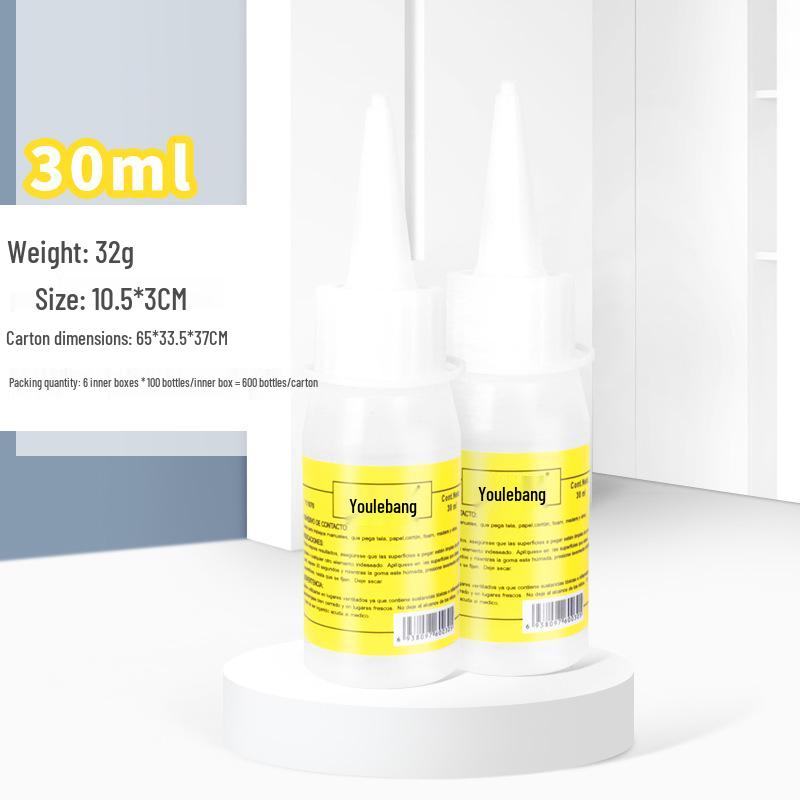 30ml Transparent Alcohol Glue for Kids' DIY Crafts: Non-woven Fabric, Hemp Rope, Styrofoam, and Pipe Cleaners