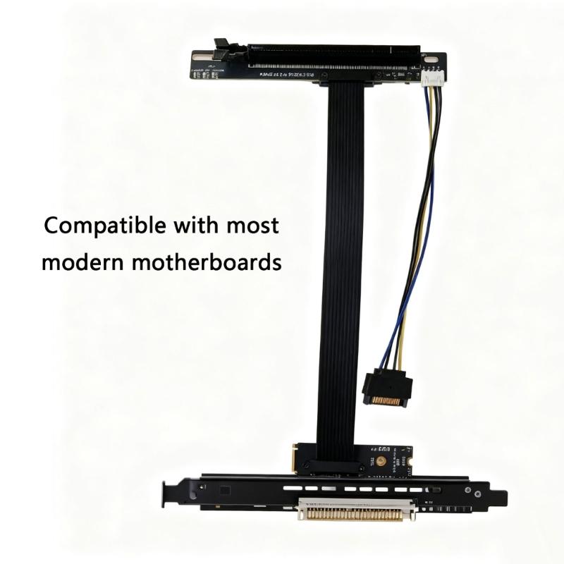 Professional M.2 NVMe to PCIe X16 Graphics Card Extension Cable Power Cable M.2 Card Adapter GPU Extender