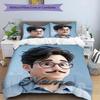 Messi Custom Glasses Mustache Man Personalized Name Bedding Set,Soft Bed Linen for Bedroom Home Decoration,Perfect Gift for Football Fans,Breathable D