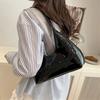 Chic Glossy Half Mo Bag, Daily Underarm Bag, Sleek Pu Leather Tote Shoulder Purses, Modern Styles for Women Everyday Elegance