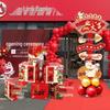 Grand Opening Ceremony Decoration Set: Store Atmosphere Arrangement with Display Stands and Floor Display Boxes