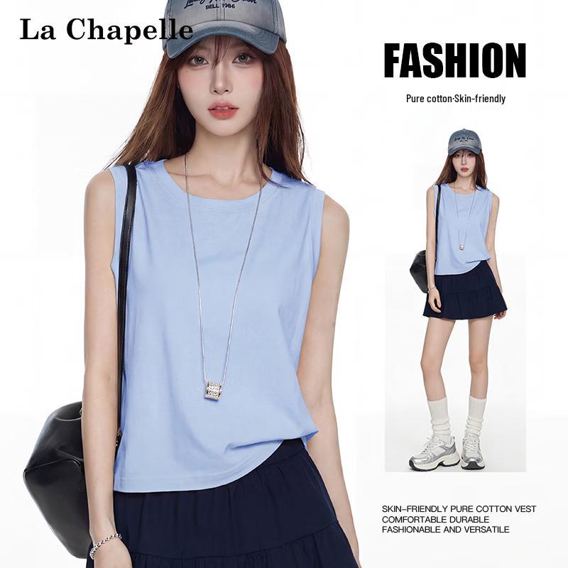 La Chapelle Women s Pure Cotton Loose Sleeveless Tank Top L