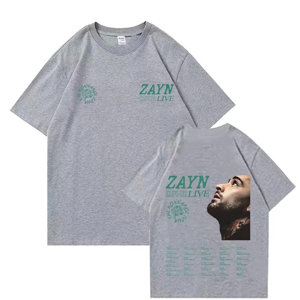 Zayn Malik KONNAKOL Tour Graphic T-shirt Vintage Washed Pop R&B Concert Merch Unisex Oversized Crew Neck Cotton Short Sleeve Tee Tops