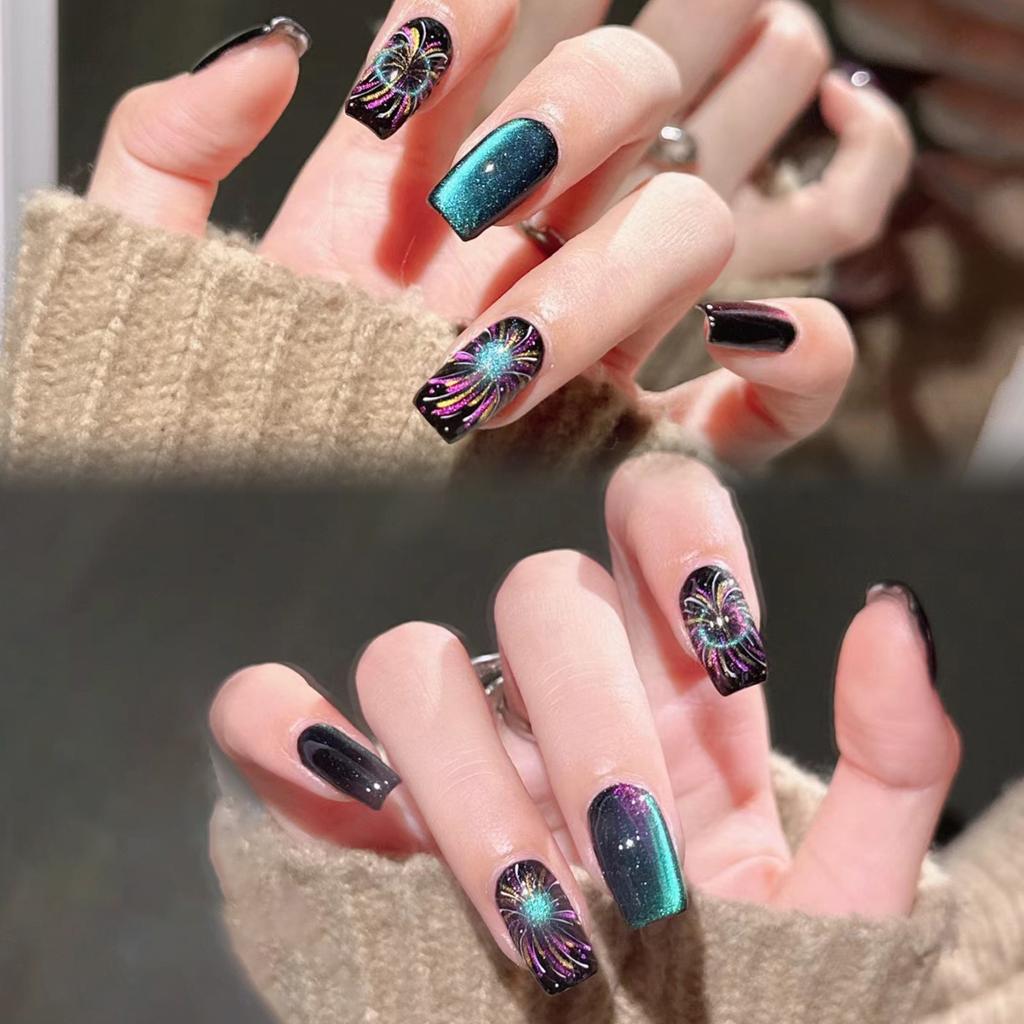 Nail Art Fireworks Double Light Cat Eye Nail Polish Glue Flash Nail Art Shop Special Cat Eye Glue Material Package
