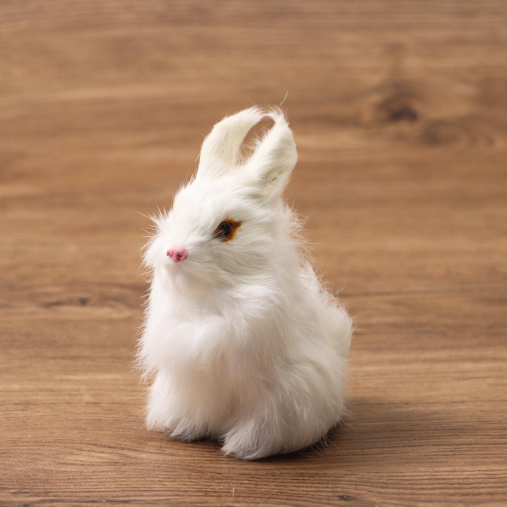 Children's Birthday Gifts Desktop Furnishings Easter Rabbits Plush Toys Simulation Rabbit Model