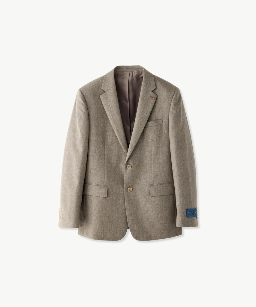 STCO Italy Guabello 100% Wool Flannel Suit Set Beige (Classic Fit)_Ssjvd92Set (B Type)