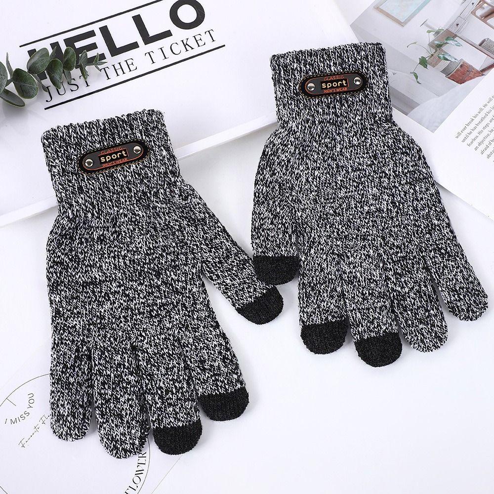 Thick Warm Men's Winter Gloves Single/Double-layer Touch Screen Glove Cold-proof Gloves  Outdoor