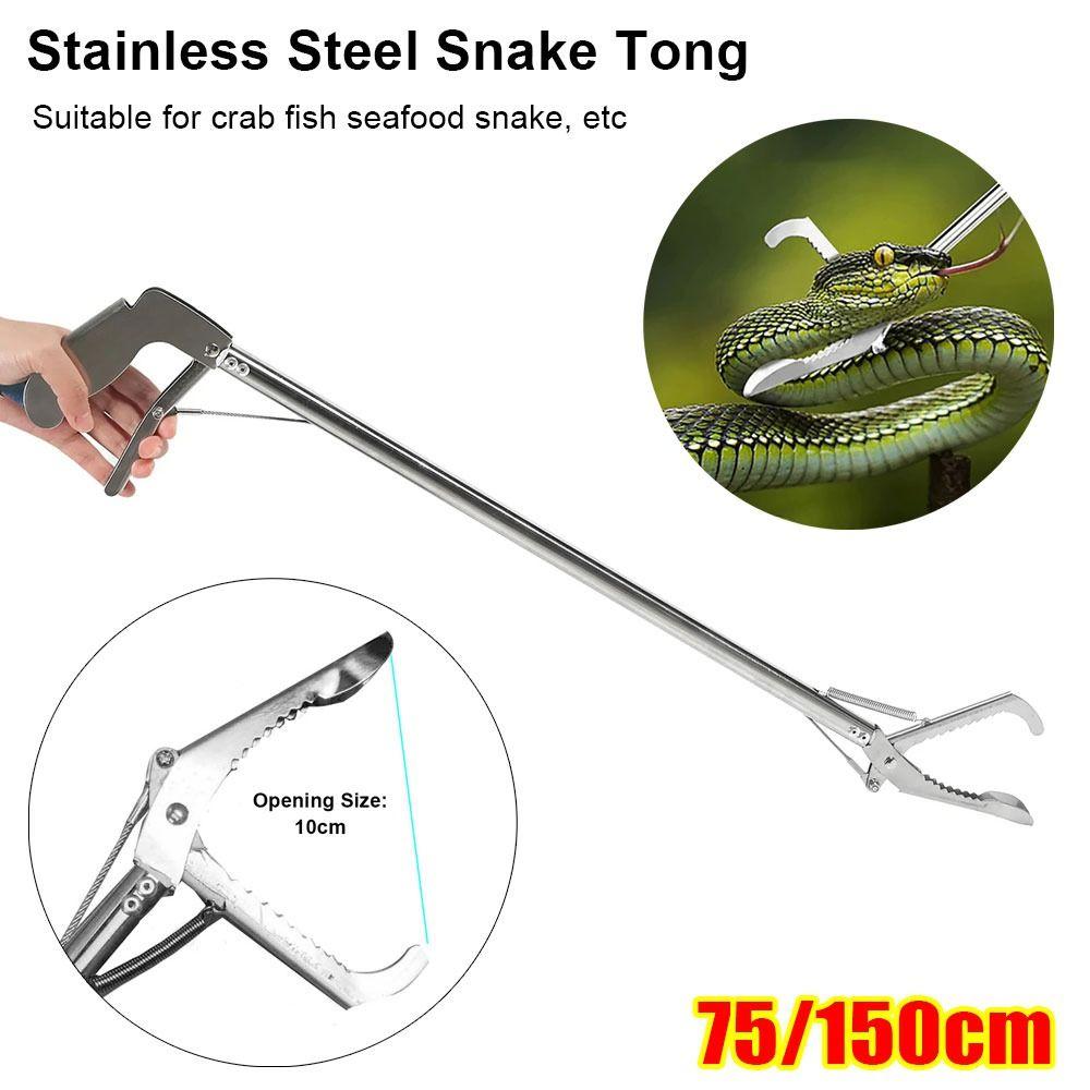 1Pcs Long Handle Snake Tongs Folding Snake Fish Catcher  for Crab Fish Seafood Snake