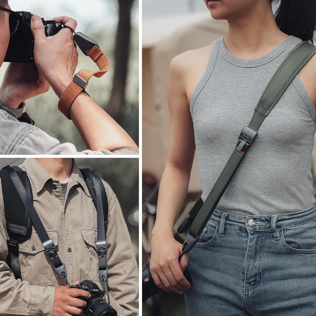 PGYTECH Kamera-Nackenband 90kg Gewicht Einfache Polsterung Schnell Stilvoll SLR-Clip Inklusive Riemen, Kapazität, Anbringen/Abnehmen, Polster, Arca-Swiss Versteller, Riemen,