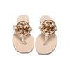 Tory Burch Women's Leather Double T Logo Flat Sandals