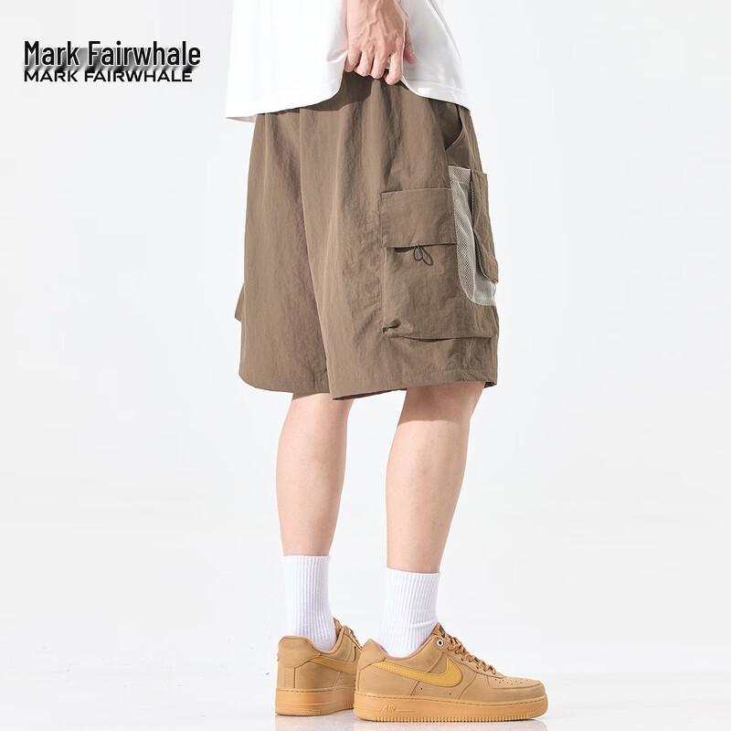 Mark Fairwhale Men's Ice Silk Loose Fit Cargo Shorts