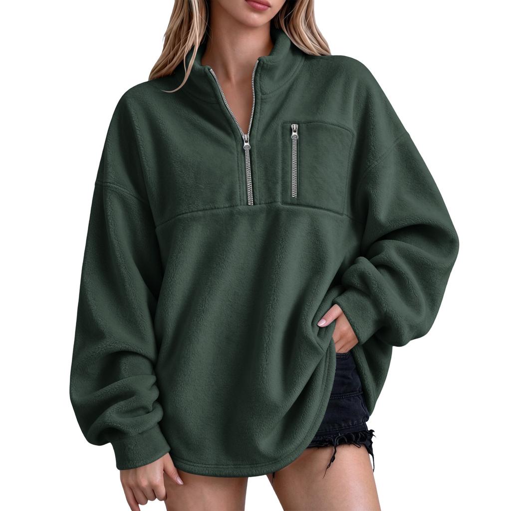 Women's Pullover Sweatshirt Flannel Long Sleeve Casual Top for Everyday Wear