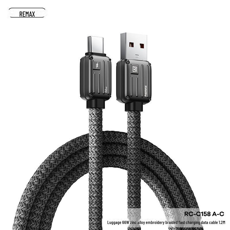 

REMAX Ruiliang Zinc Alloy Braided 100W Fast Charging Cable for Mobile Phones