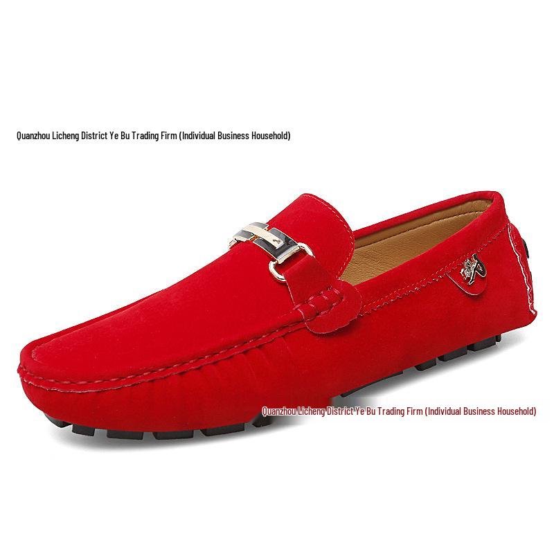 Leichte Slip-on Loafer im britischen Stil für Herren: Formelle & Lässige Fahrerschuhe 42 rot