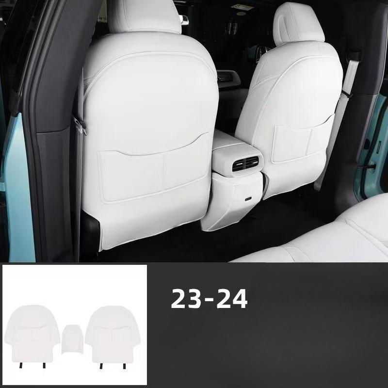 Leather Seat Back Kick Protector Backseat Mat Seat Cover Waterproof Armrest Box Anti Kick Accessories For Xpeng G6 2024