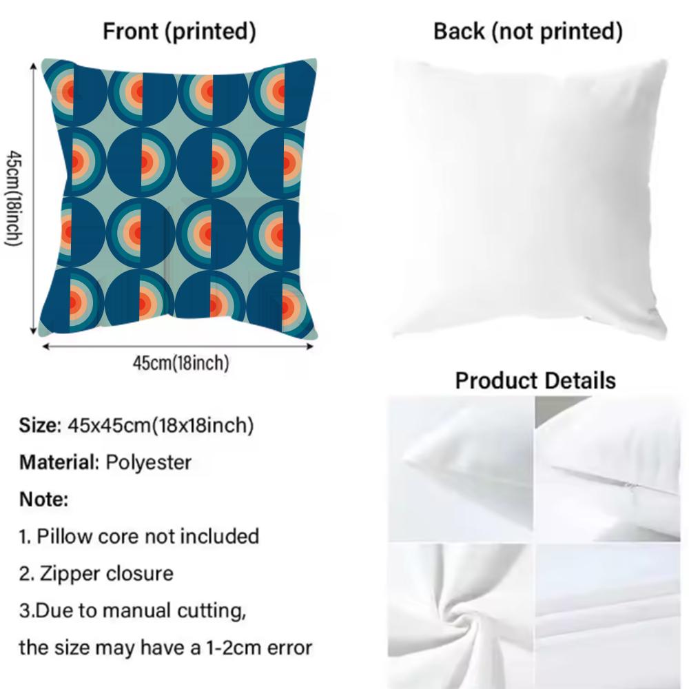 Modern color Mia style geometric pattern Cushion Pattern Printed Pillowcase for Living Room Sofa Cushion Cover & Bedroom Decor