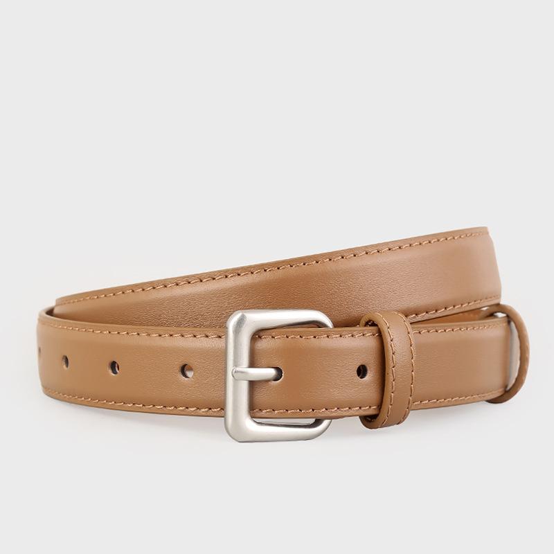 Simple Women'S Pin Buckle Thin Belt, Women'S Matching Shirt, Dress, Waist Belt