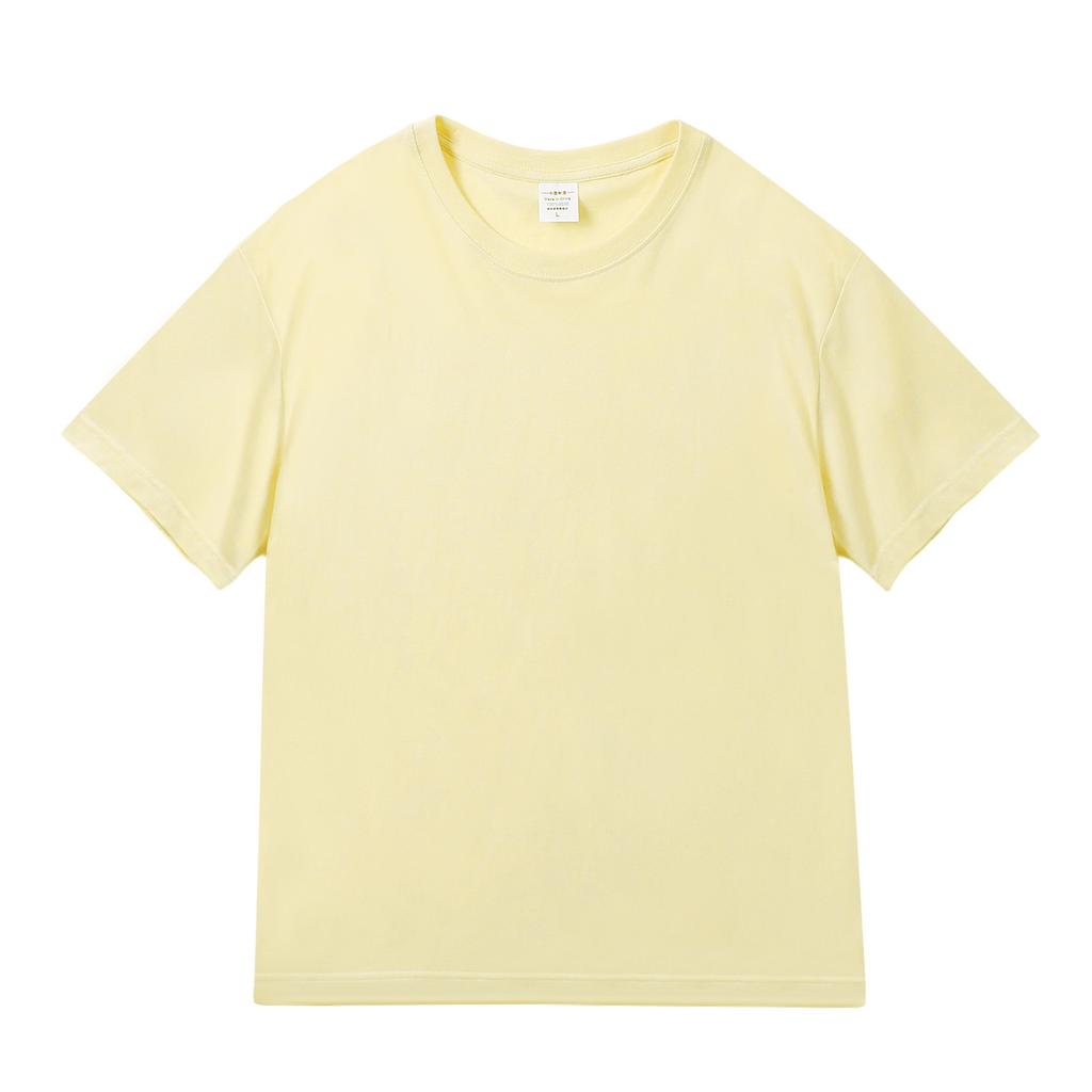 Solid Color Short-Sleeved T-Shirt Men'S 200G Pure Cotton Loose And Versatile Time-Simple Bottoming Shirt Combed Cotton Crew Neck Shoulder Top