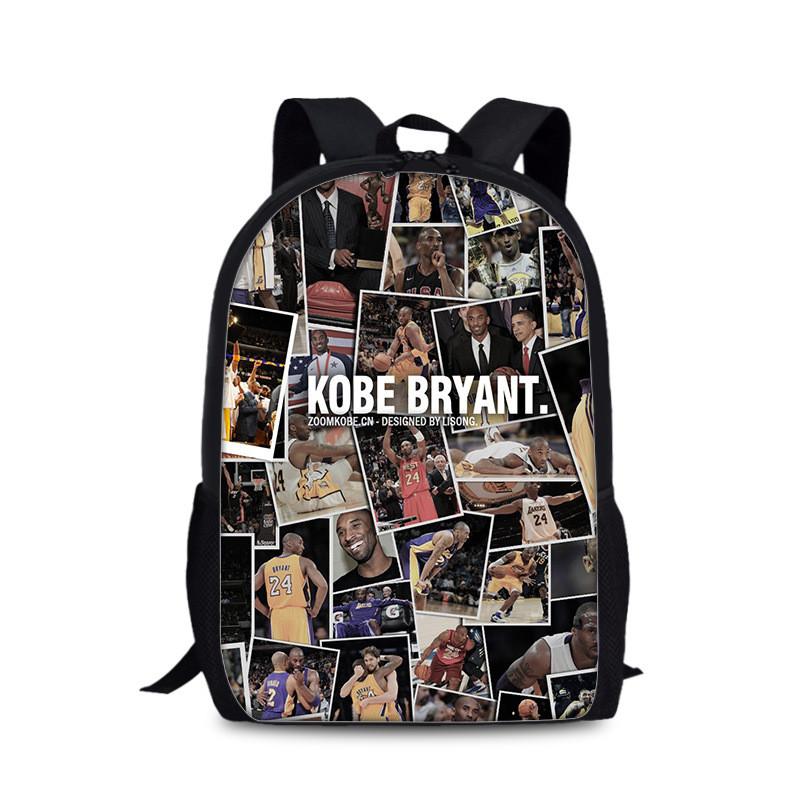 Sac à dos d'université Kobe Bryant en matériau nylon pour un usage quotidien et les activités sportives