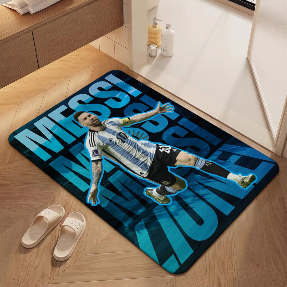 Messi Champion Carpet Floor Mats Printing Art Office Chair Cushion Bathroom Mat