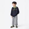 Xiaoyinman Boys' Embroidered Lapel Sweatshirt