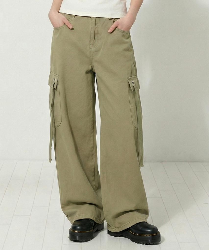 TOPGIRL Strap Cargo Wide Pants_T611Bt709